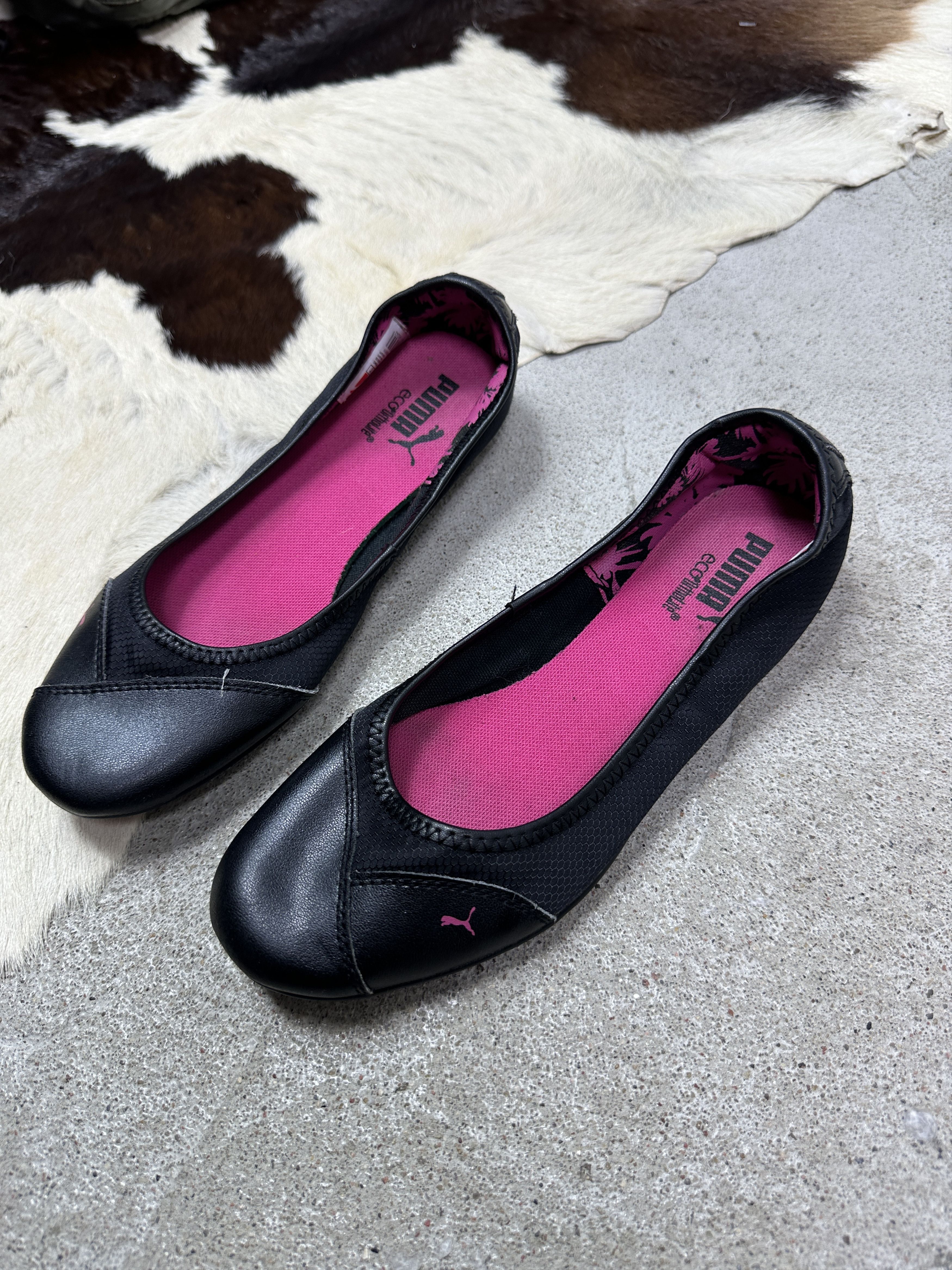 Puma Vintage Leather Sporty Casual Puma Ballet Flats Y2K Size US 6 / IT 36 - 1 Thumbnail