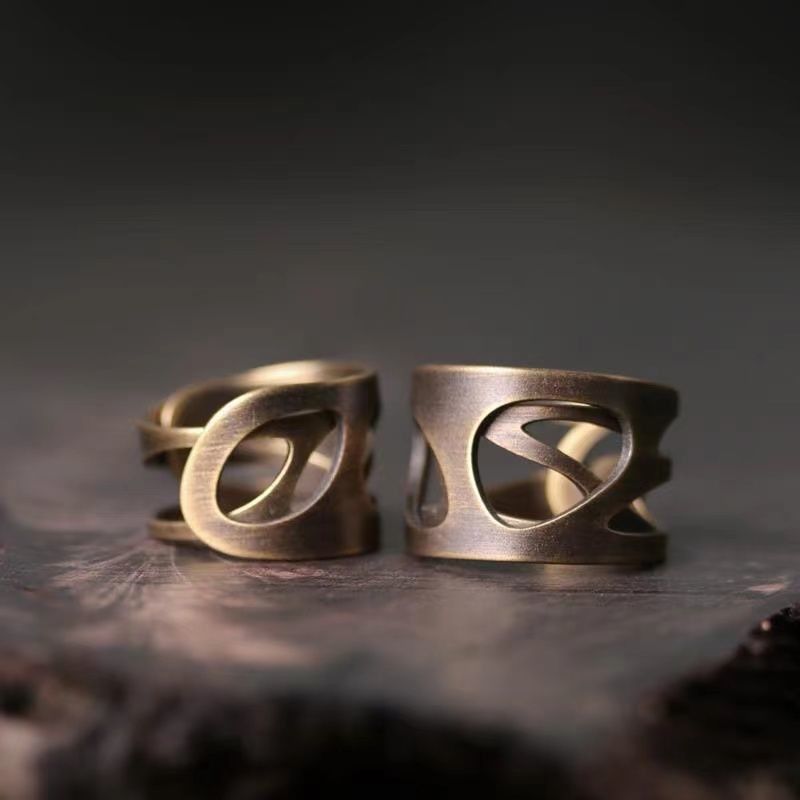 Jewelry Retro Jewelry Rings Open Size Chrome Ring (Size 7-13) Size ONE SIZE - 5 Thumbnail