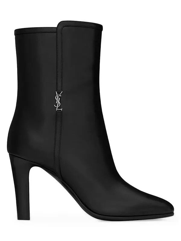 image of Saint Laurent Paris Oc11Z10524 Jane Cassandre Booties In Black, Women's (Size 9)