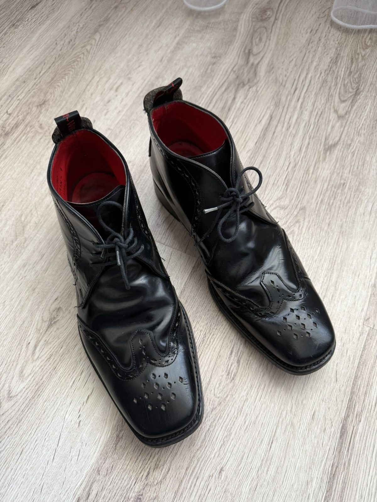 Jeffery West Jeffery West “Oldman” Black Leather Brogue Chukka Boots Size US 10 / EU 43 - 1 Thumbnail