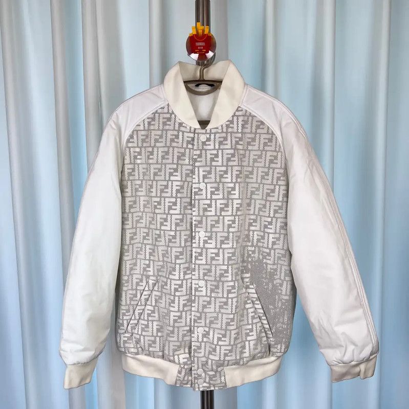 Fendi Fendi White Men's Outerwear Jacket 0089 Size US L / EU 52-54 / 3 - 1 Thumbnail