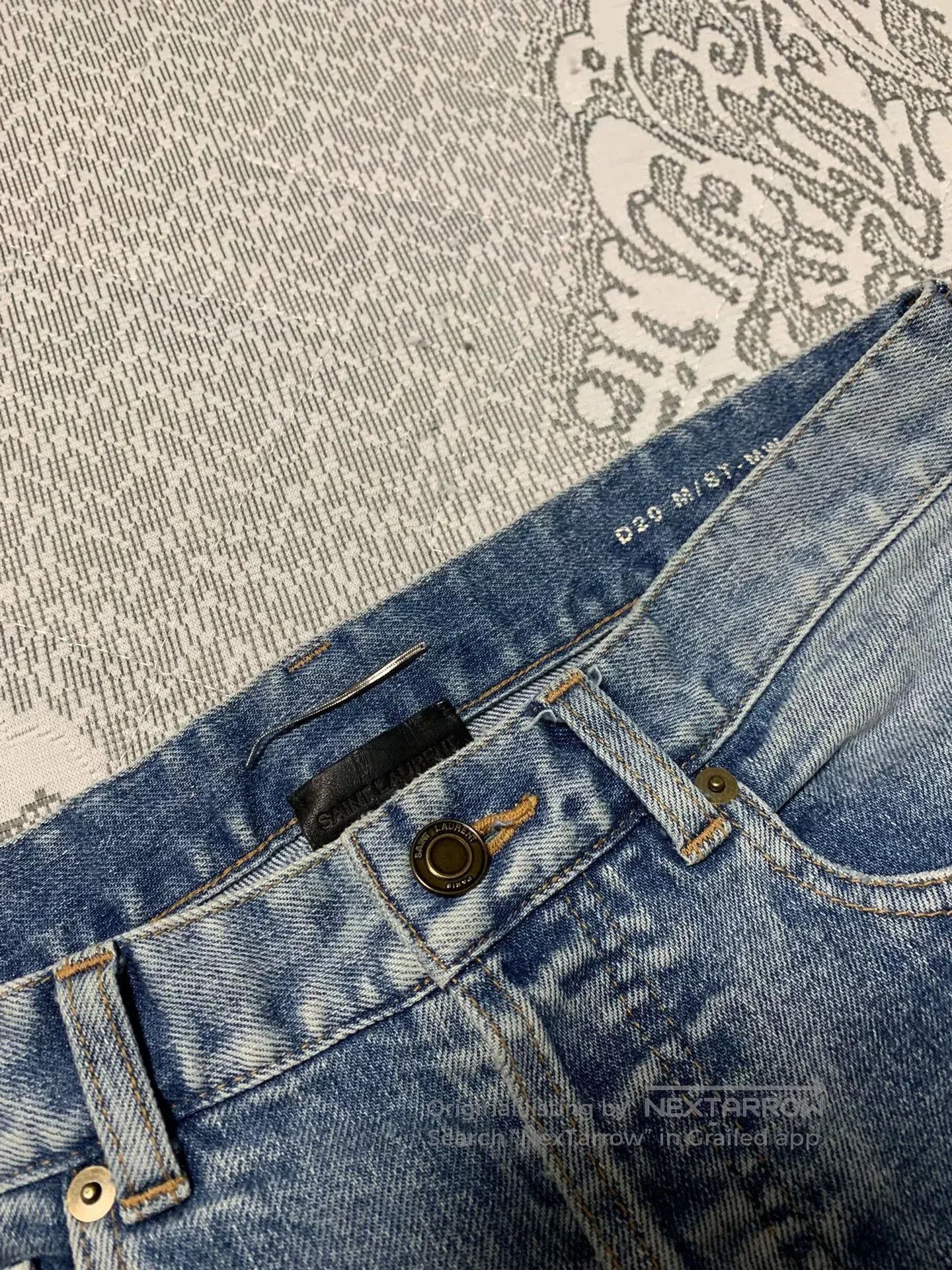 Saint Laurent Paris Saint Laurent SLP Washed Distressed Jeans. Size US 31 - 3 Thumbnail