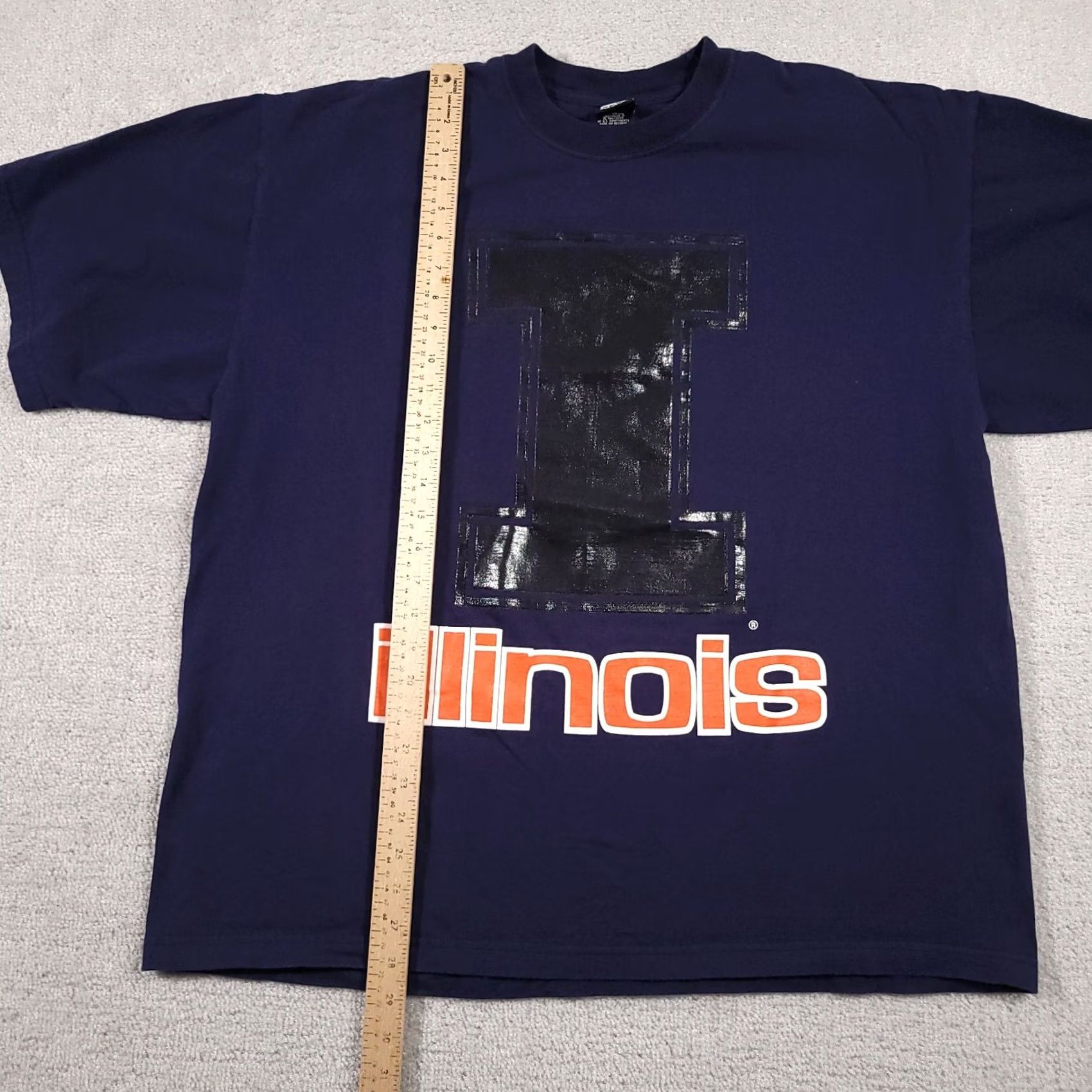 Starter Starter Team University Of Illinois Illini T-Shirt Mens XL Blue Big Logo NCAA Size US XL / EU 56 / 4 - 7 Thumbnail