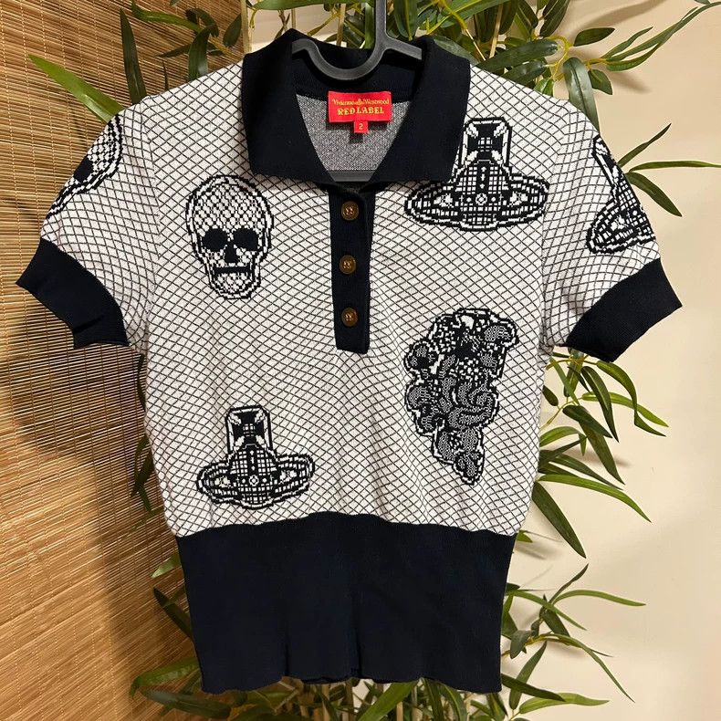 Vivienne Westwood Vivienne Westwood Saturn Skull Short Sleeve Knit Size M / US 6-8 / IT 42-44 - 2 Thumbnail