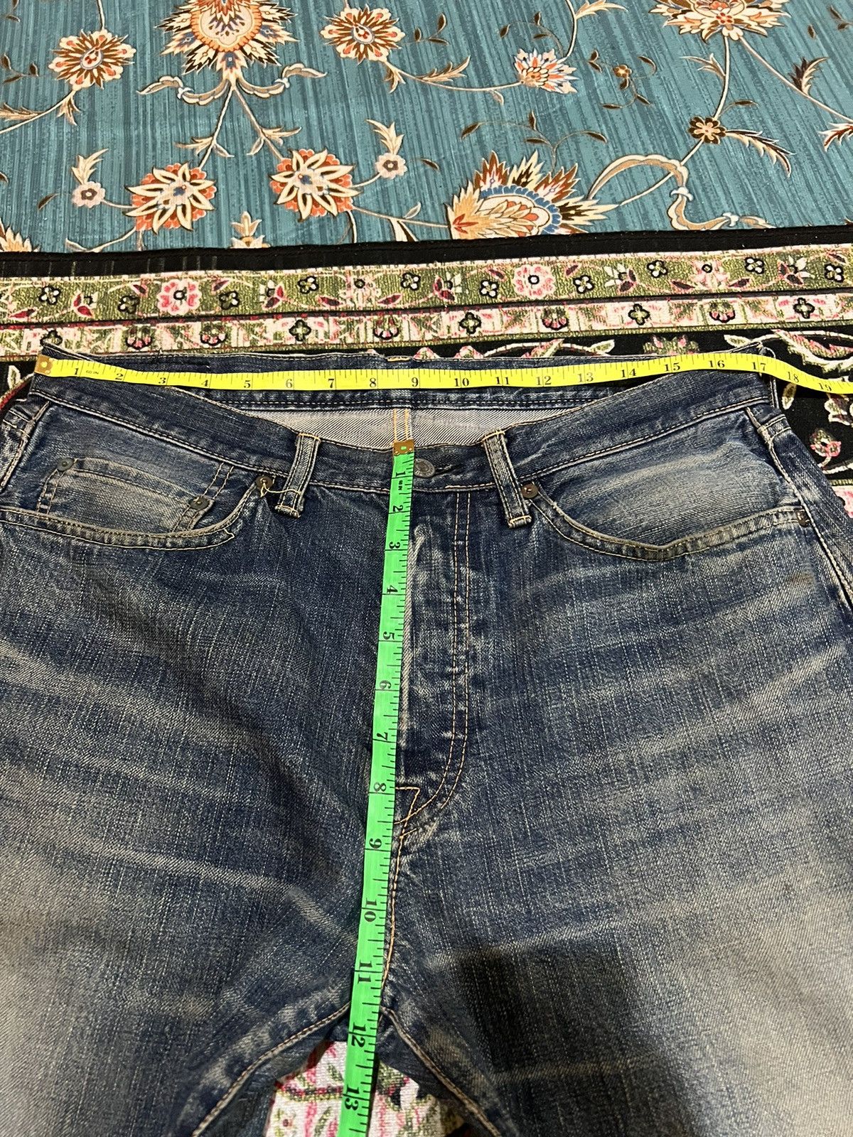 If Six Was Nine × Seditionaries 💥BAGGY💥VINTAGE 90’s ACOUSTIC DISTRESSED SELVEDGE JEANS Size US 34 / EU 50 - 15 Thumbnail