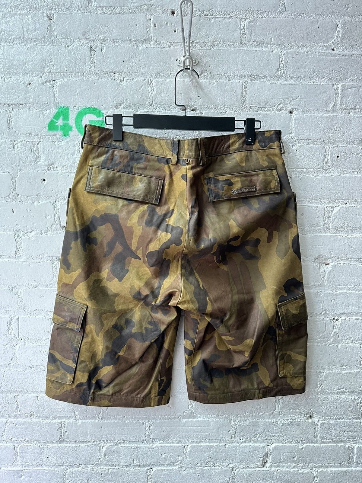 Chrome Hearts CHROME HEARTS LEATHER CAMO SHORTS Size US 34 / EU 50 - 3 Thumbnail