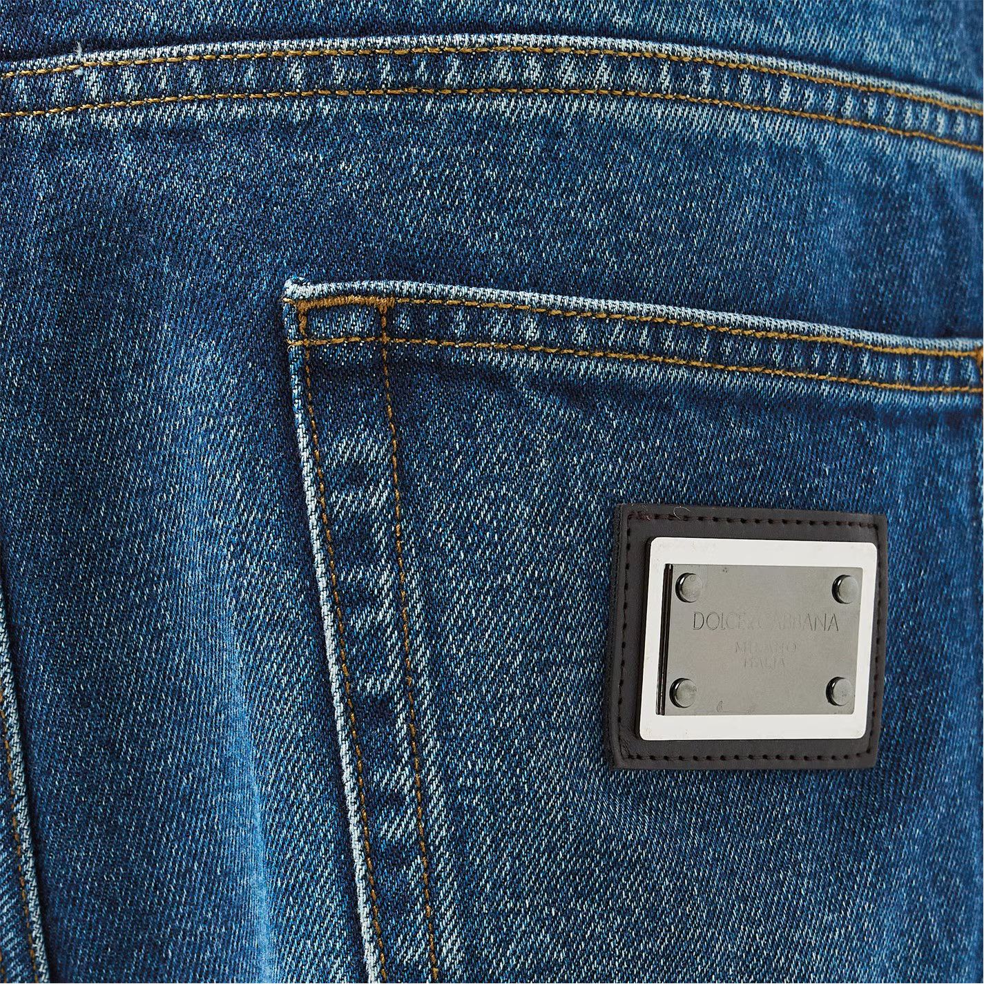 Dolce & Gabbana o1g2r1mq0426 Relaxed Straight Leg Jeans in Blue Size US 34 / EU 50 - 5 Thumbnail
