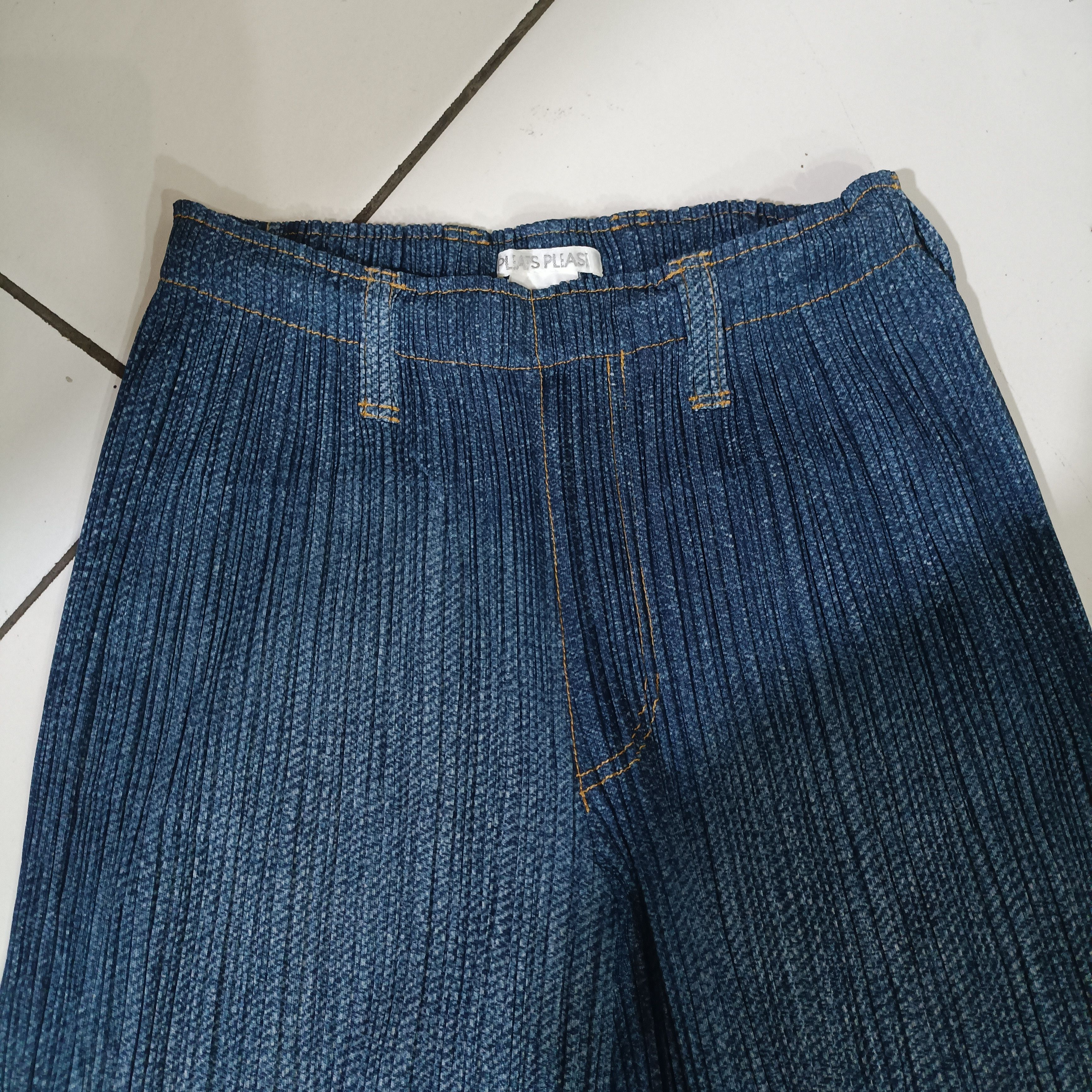 Pleats Please Issey Miyake Pleats Please Denim Flared Splatter Printed Size 29" - 7 Thumbnail