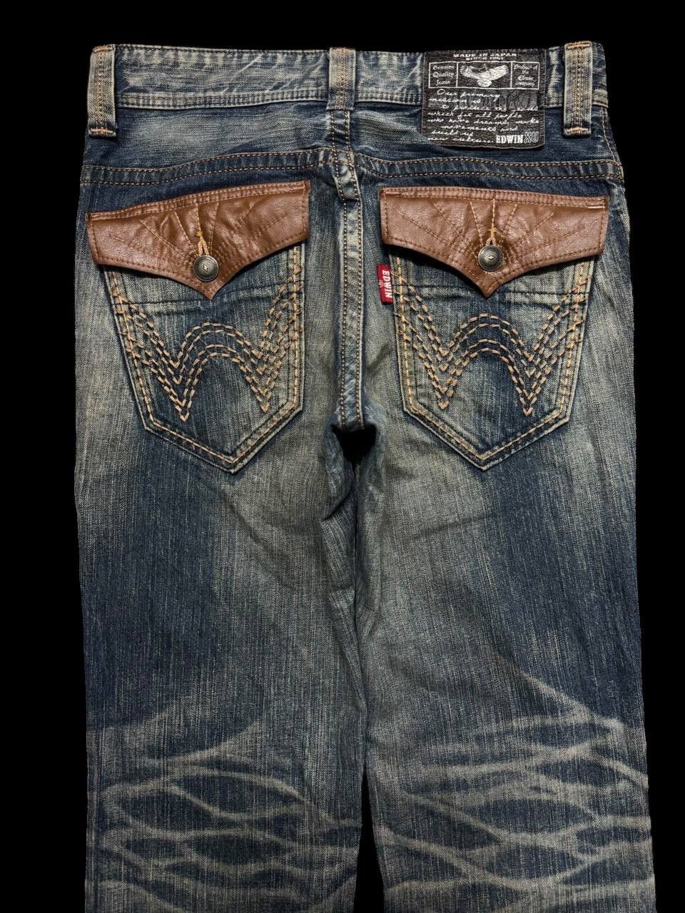 Edwin FLARE 90s Edwin Sick Rusty Whisker Mudwash Distressed Jeans Size US 30 / EU 46 - 13 Thumbnail