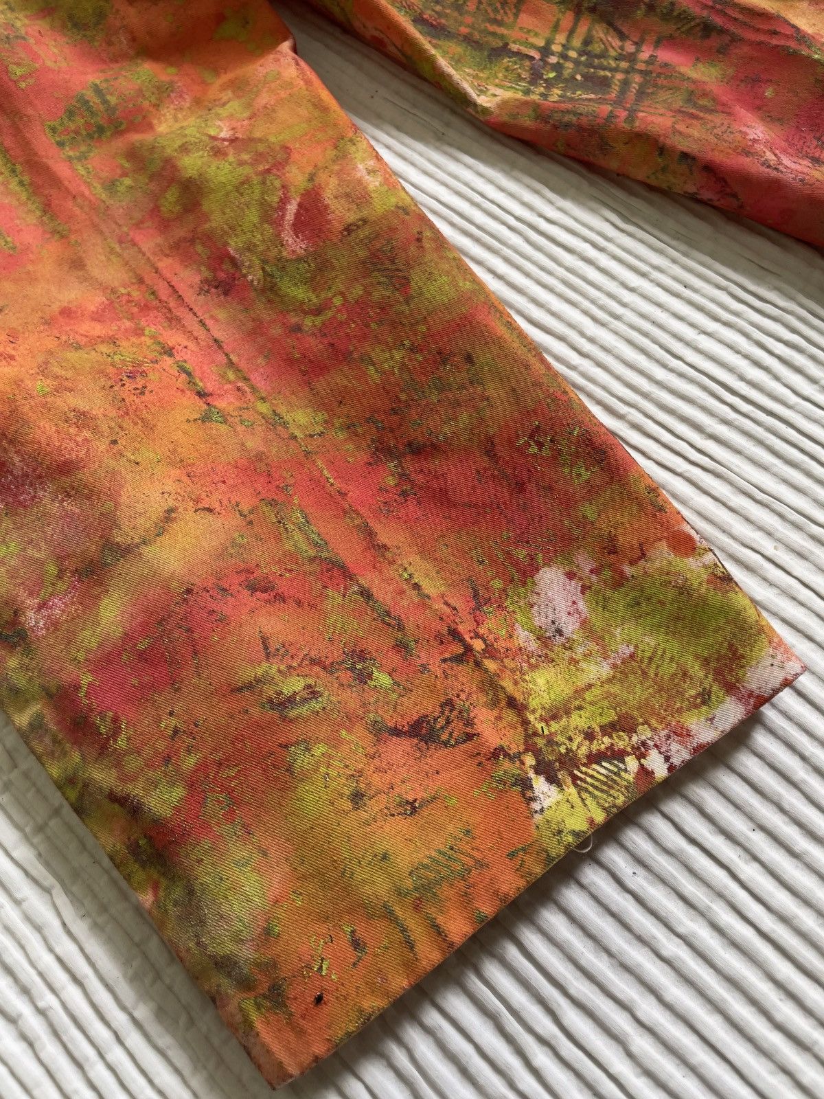 Handmade Ugly Madras Hand Painted Camo Pants Size US 32 / EU 48 - 25 Thumbnail