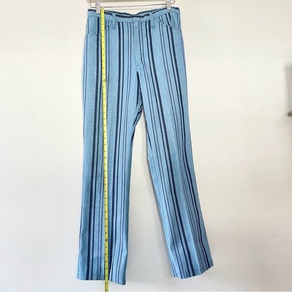 Vintage Unisex Rare Vintage 70’s Railroad Stripe High Waisted Pants Size 29" - 6 Thumbnail