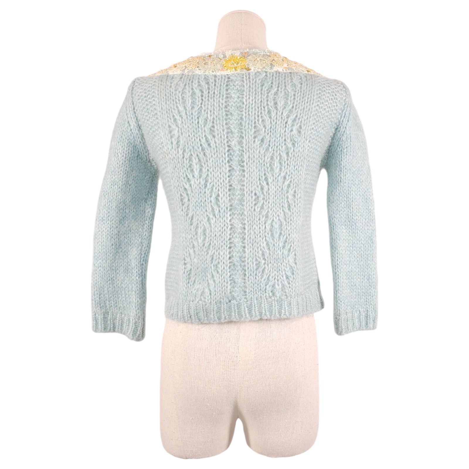 Free People FP One Free People Pixie Wool Blend Cardi Blue Extra Small Size XS / US 0-2 / IT 36-38 - 3 Thumbnail