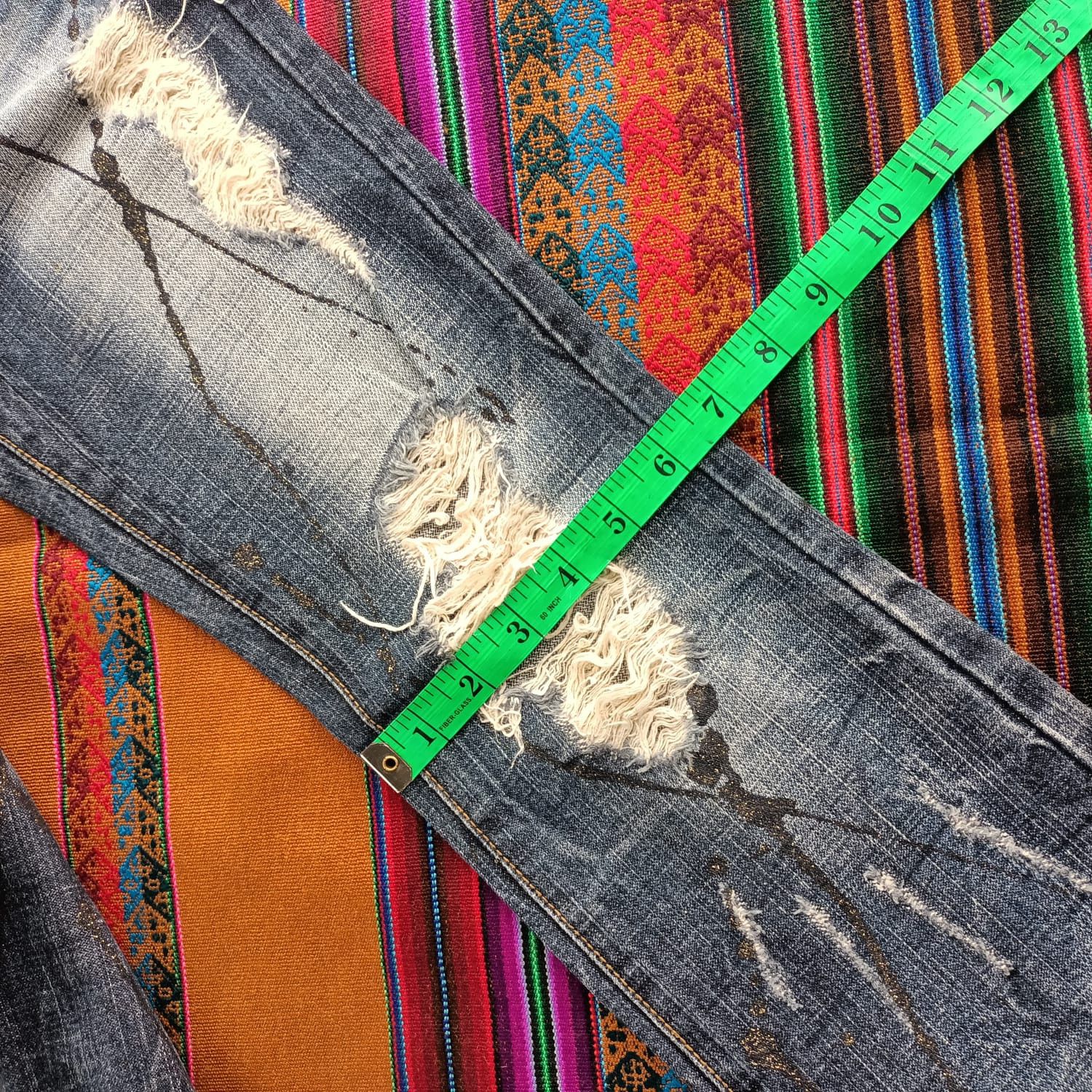 GOSTAR DE FUGA × Japanese Brand BB67J splatter paint flare denim Size US 31 - 11 Thumbnail