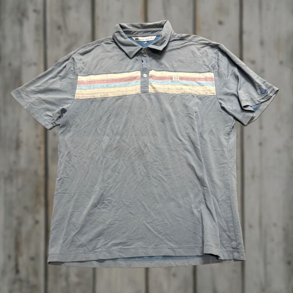 Vintage Travis Mathew Polo Shirt Mens XL Summer Comfort Monarch Beach Dress Blue Monarch Beach Polo Shirt XL Mens Blue Size 46R - 1 Thumbnail