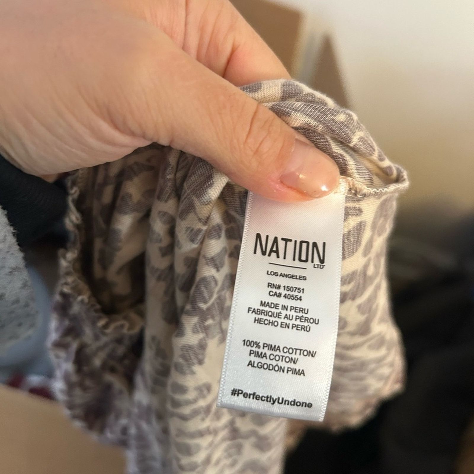 Nation LTD Nation LTD. Melanie Animal Print Smocked Peasant Tee Size M / US 6-8 / IT 42-44 - 4 Thumbnail