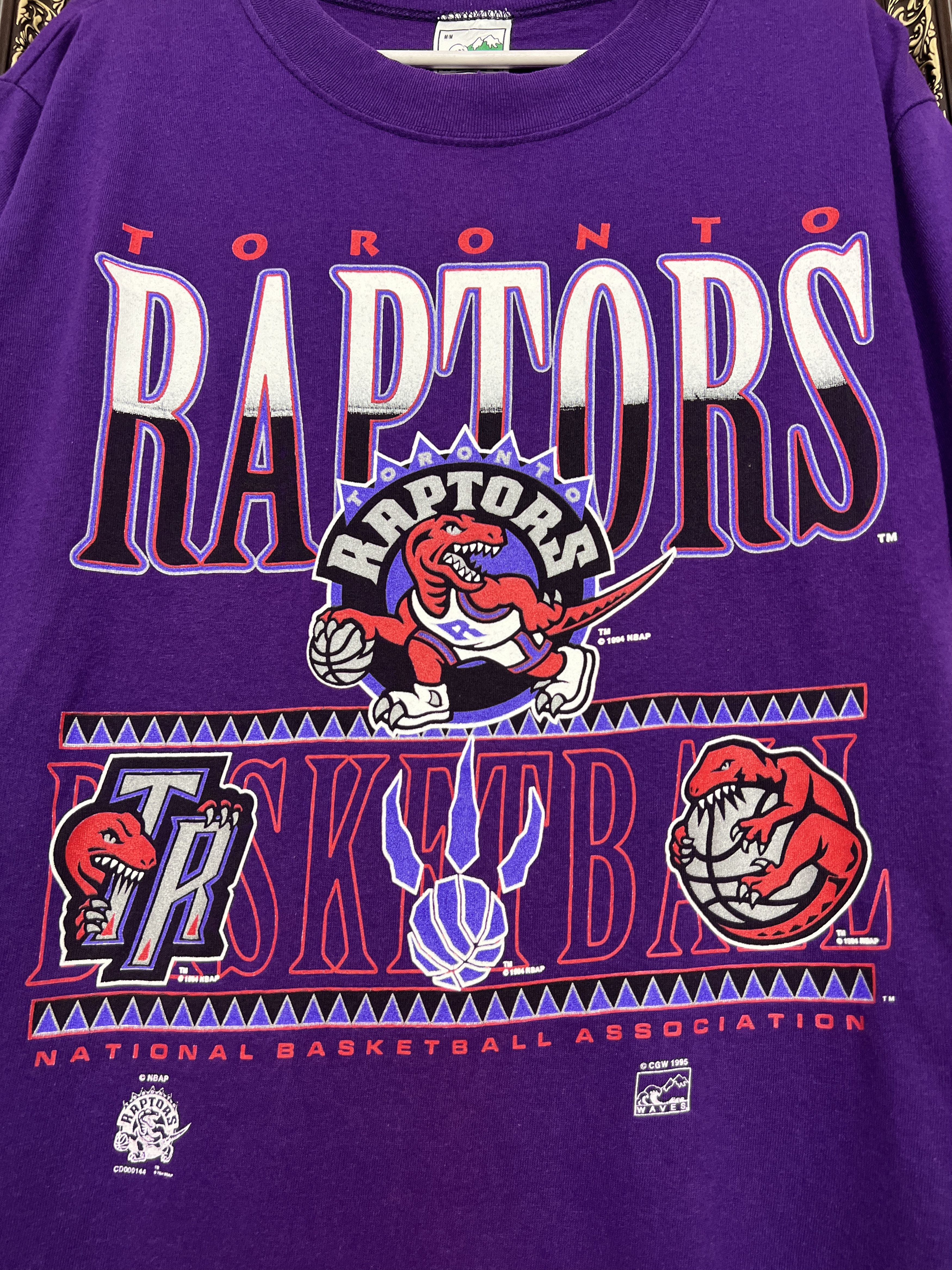 Vintage Vintage 90's Toronto Raptors NBA Over Print Shirt Rare Size US M / EU 48-50 / 2 - 5 Thumbnail