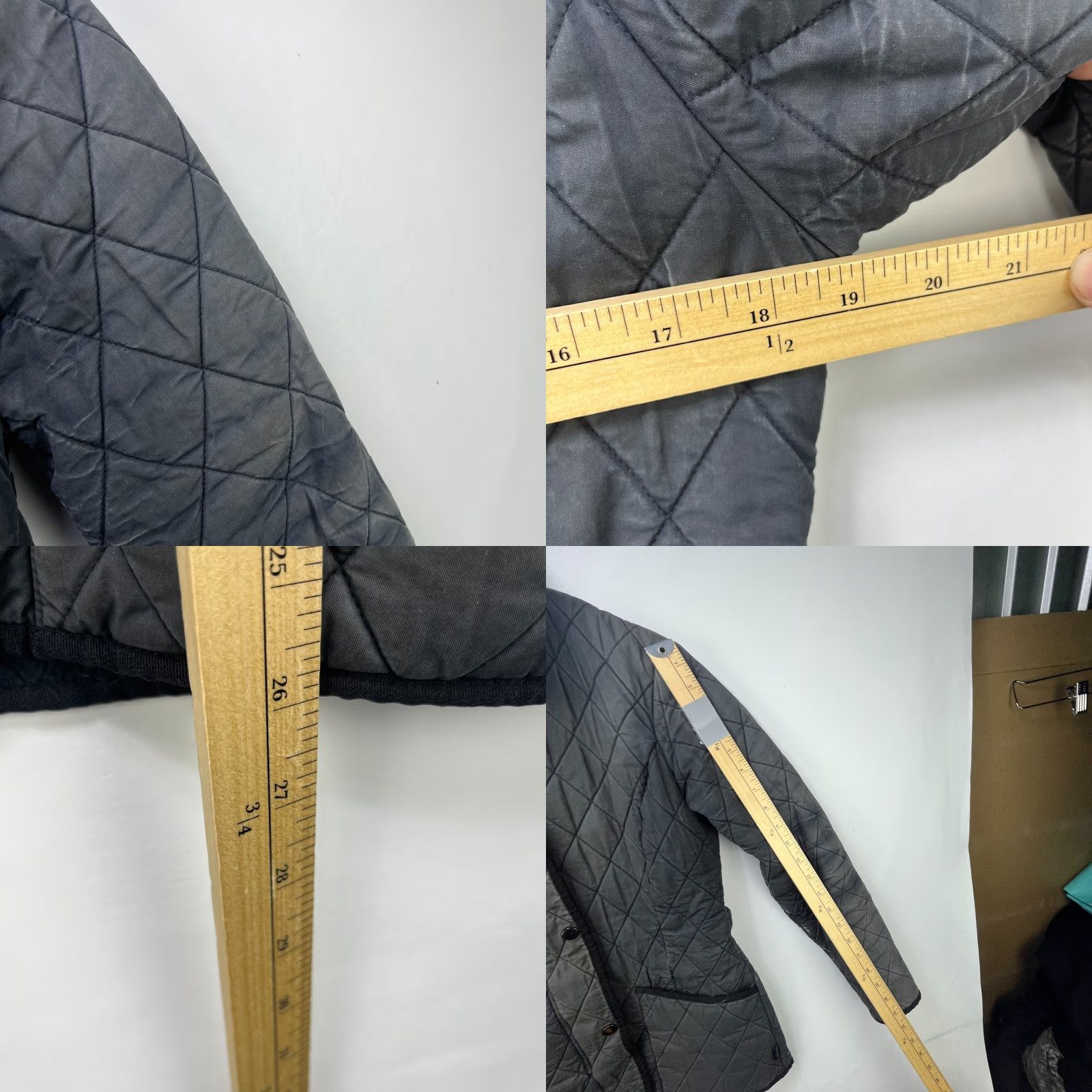 Barbour VINTAGE Barbour Quilted Jacket Womens 4 Gray USA 90s Size S / US 4 / IT 40 - 8 Thumbnail