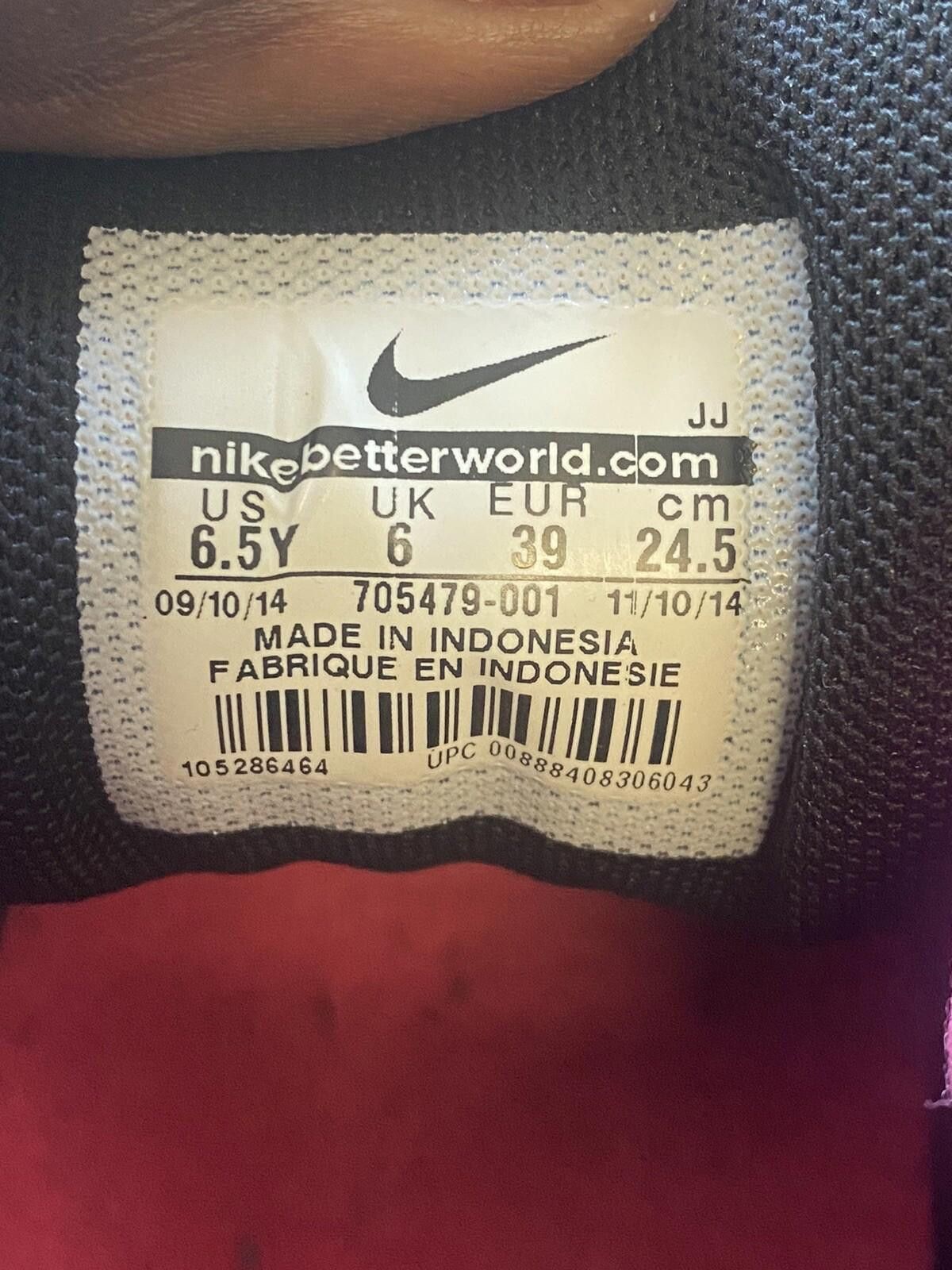 Nike Kids Nike Air Max 90 s 6.5y 705479-001 Black Pink Orange Size US 6.5 / EU 39-40 - 10 Thumbnail