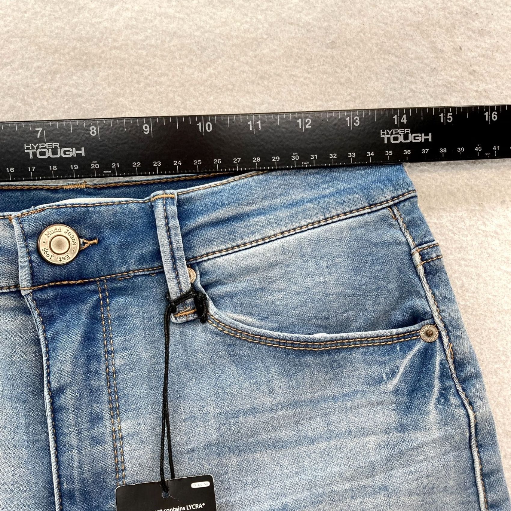 Vintage Mudd Jeans Women's Juniors 9 Blue Stretch Denim High Rise Skinny Ankle Jeggings Y2K City College Preppy Size 30" / US 8 / IT 44 - 5 Thumbnail