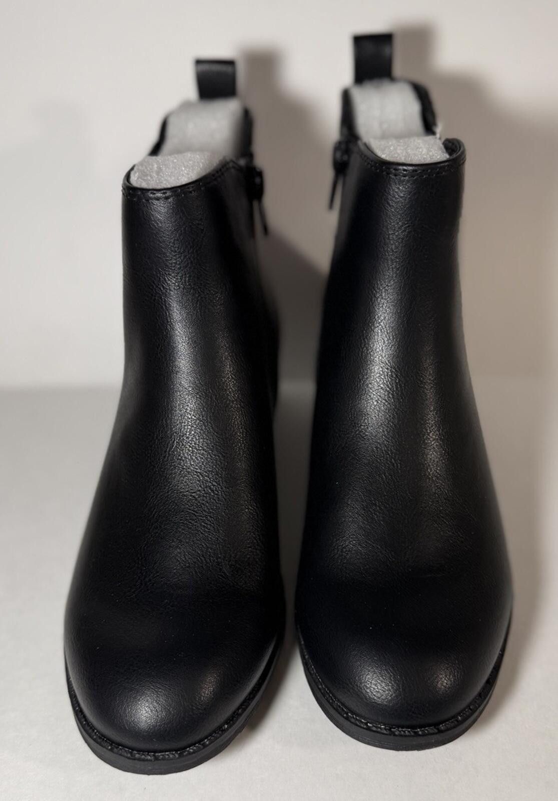 Style & Co Style & Co. Faux Leather Zip Up Ankle Boot Black W6 Medium Size US 6 / IT 36 - 4 Thumbnail