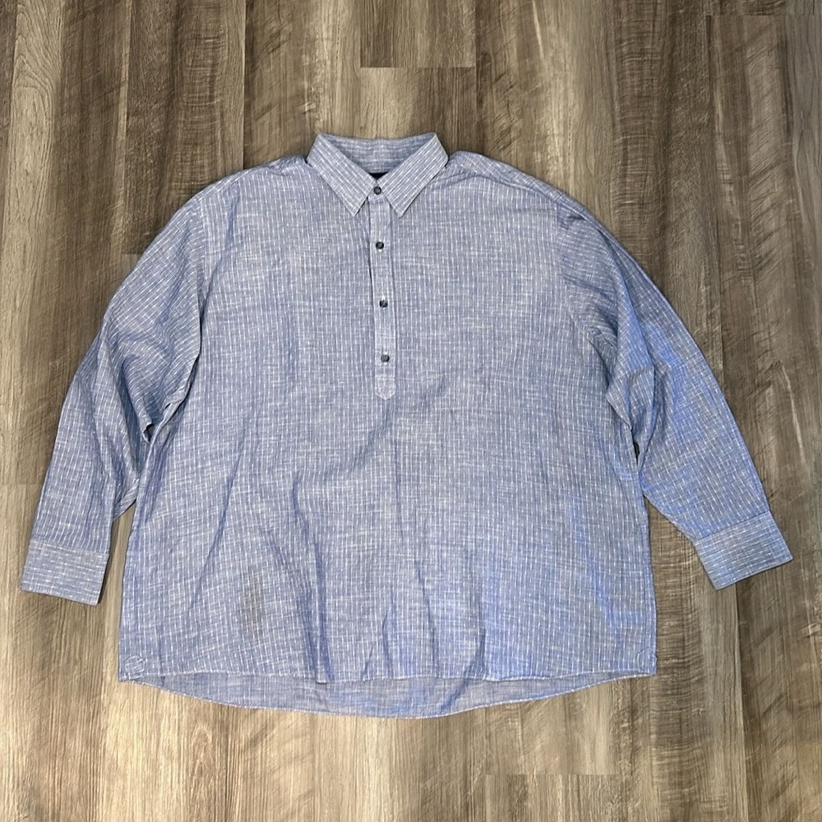 Proper Cloth Proper Cloth Half Button Long Sleeve Shirt - 4XL Size US XXL / EU 58 / 5 - 2 Thumbnail