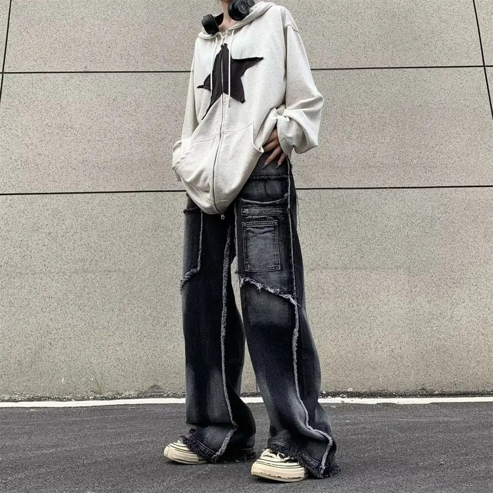 Japanese Brand × Jean Opium Cargo Embroidery Baggy Jeans, Streetwear Utility Jeans Size US 34 / EU 50 - 4 Thumbnail