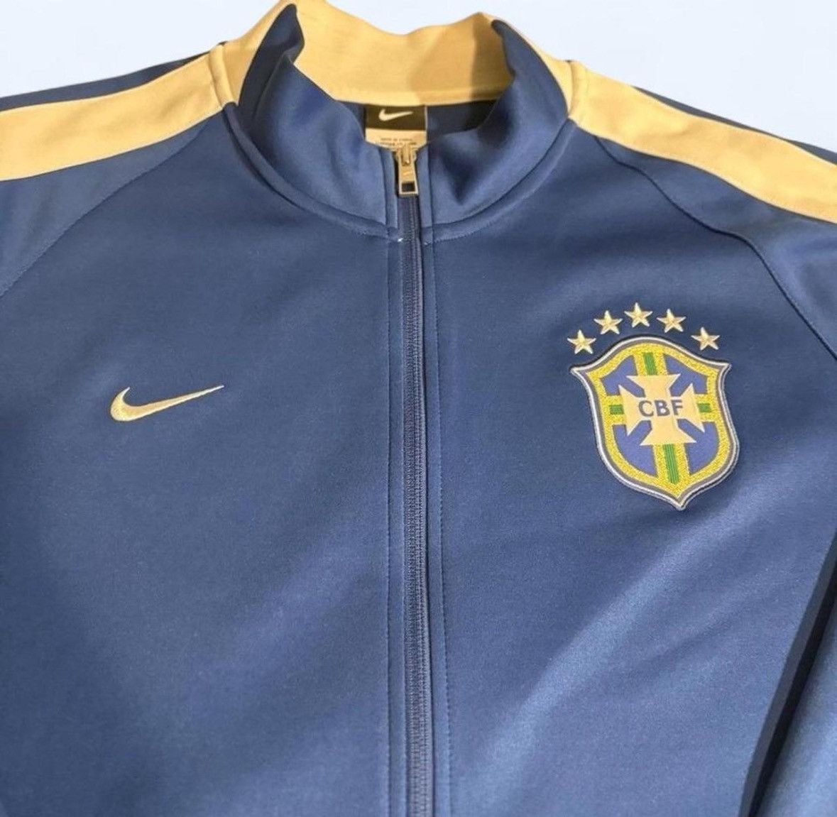 Nike Nike Brazil CBF Track Jacket Blue/Yellow Sz 3XL Size US XXL / EU 58 / 5 - 3 Thumbnail