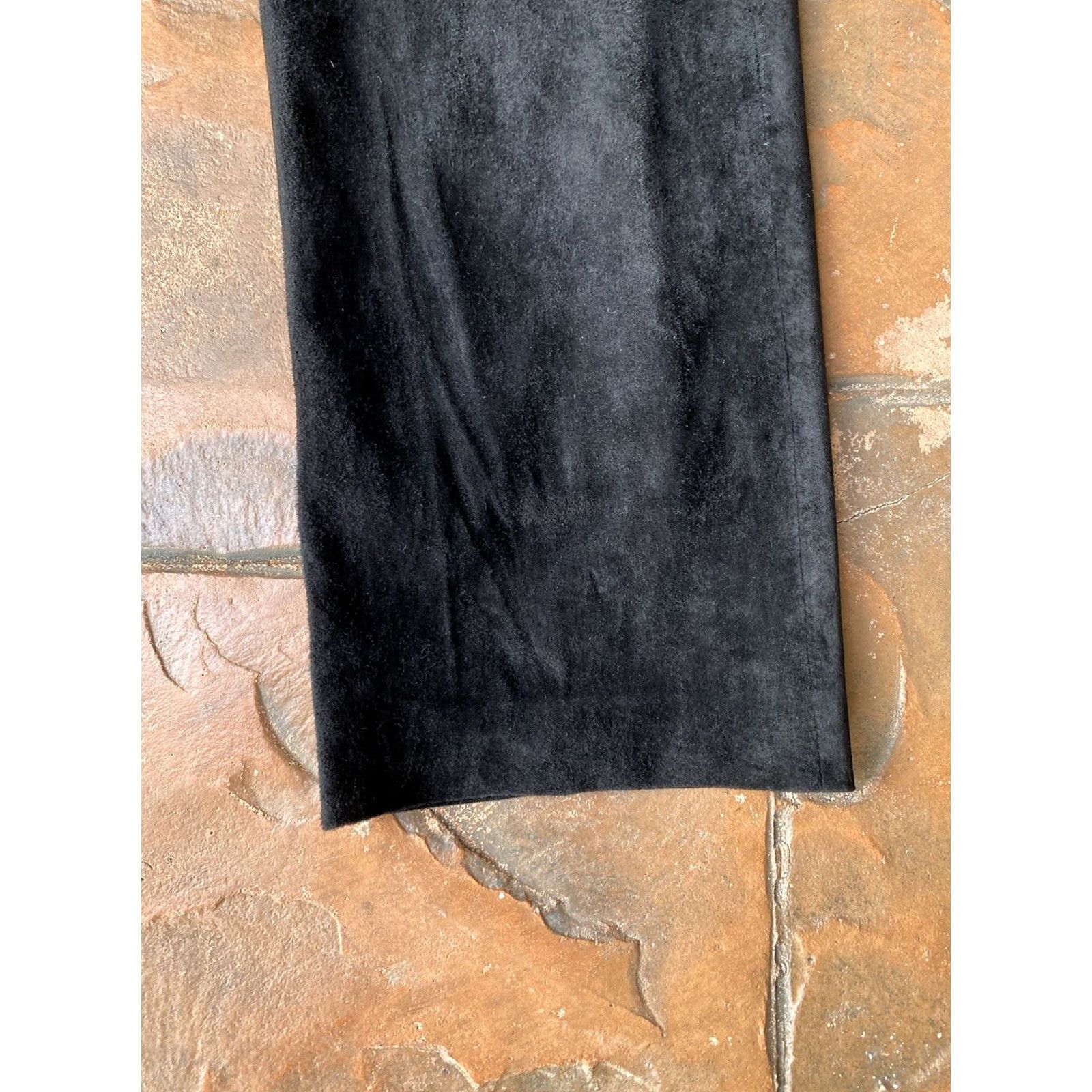 Vintage VINTAGE Michael Hoban North Beach Suede Leather Pants Womens 7/8 Black Leather Zipper Beach Hip 32 Inseam Girls? Size 28" / US 6 / IT 42 - 7 Thumbnail