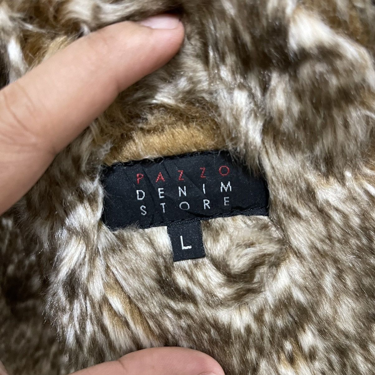 Pazzo Pazzo Denim Store Faux Fur Coat Jacket Size L / US 10 / IT 46 - 20 Thumbnail