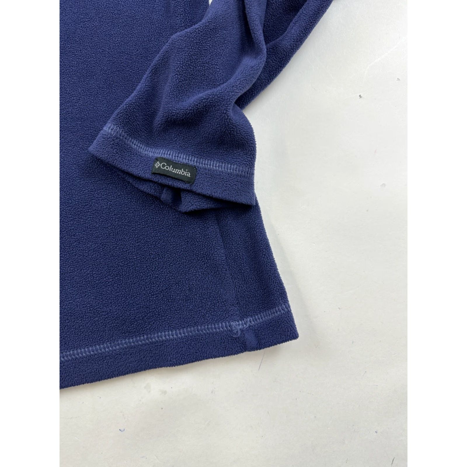 Vintage Columbia Sweatshirt Womens Large Blue Fleece Mock Neck Lightweight USA Pullover Size L / US 10 / IT 46 - 2 Thumbnail