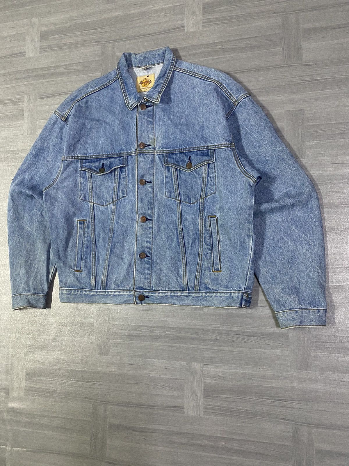 Hard Rock Cafe Vintage Hard Rock Cafe Paris Save The Planet Denim Jacket Size US XL / EU 56 / 4 - 10 Thumbnail