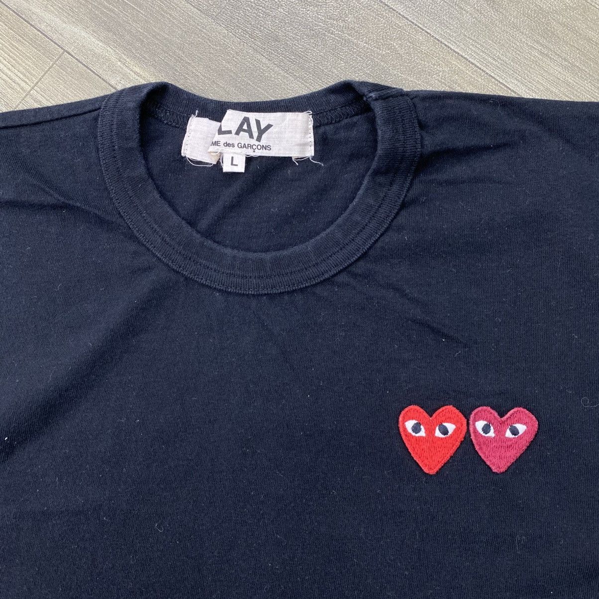 Comme des Garcons PLAY AD2018 Comme des Garçons Play CDG Double Heart Logo Tee Size US S / EU 44-46 / 1 - 3 Thumbnail