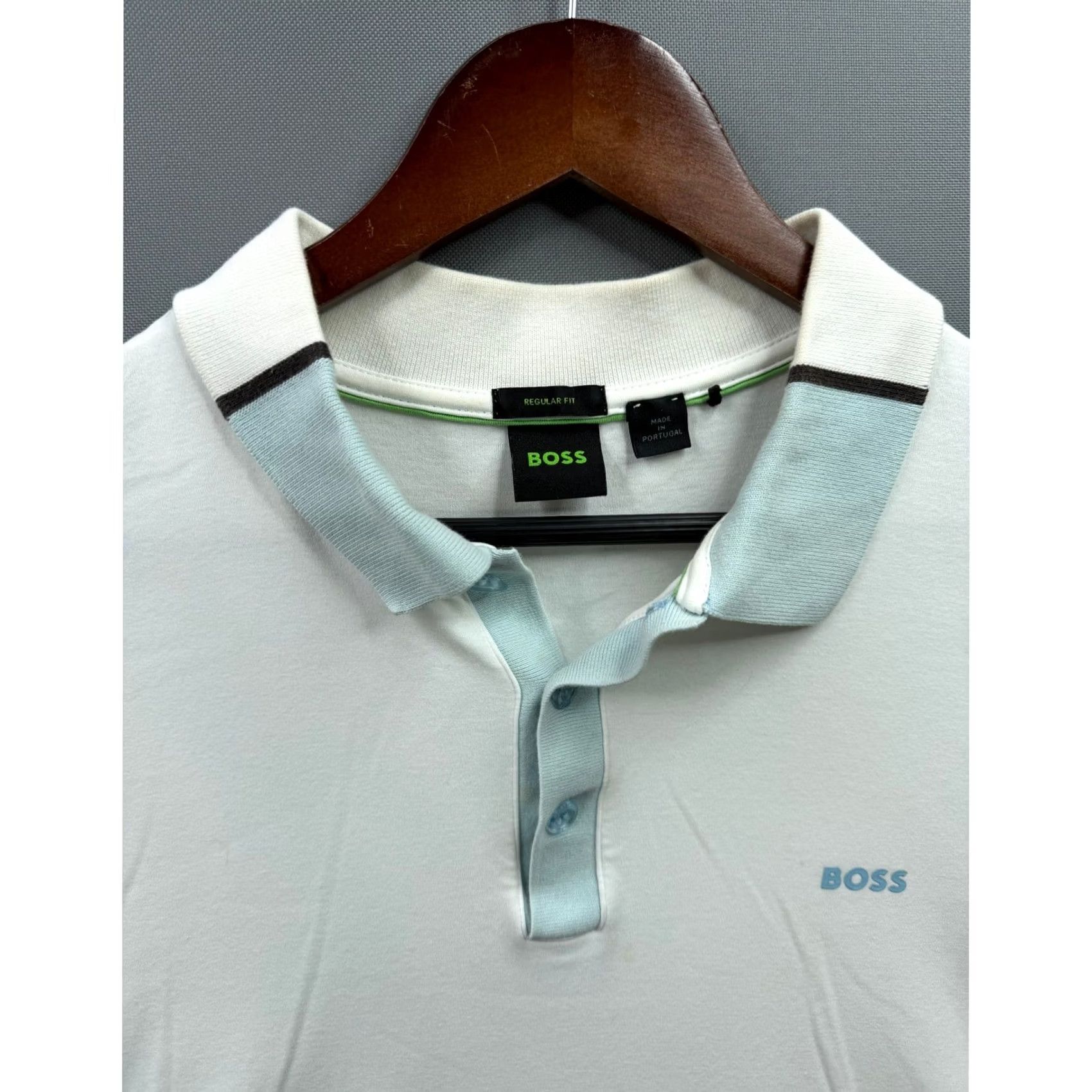 Hugo Boss BOSS Polo Shirt Mens White Contrast Trim Regular Fit 3XL Size US XXL / EU 58 / 5 - 3 Thumbnail