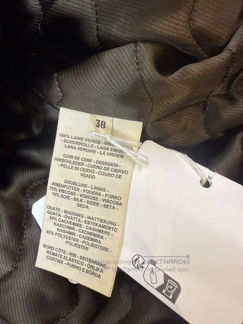 Hermes Hermes Wool Blend Jacket with Grey and Black Leather Panel Size XS / US 0-2 / IT 36-38 - 3 Thumbnail