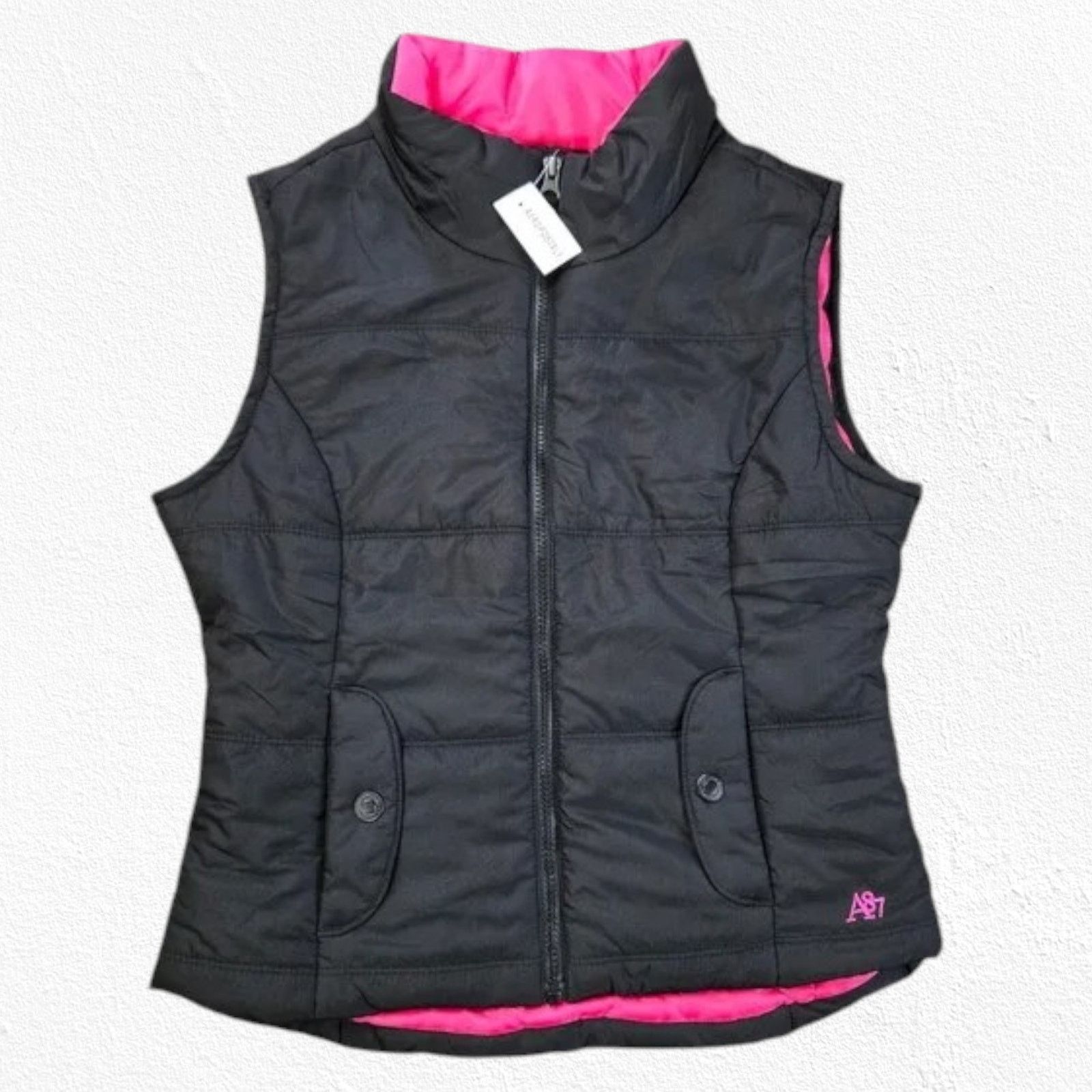 Aeropostale Aeropostale Black Quilted Puffer Vest Size Medium Size M / US 6-8 / IT 42-44 - 2 Thumbnail