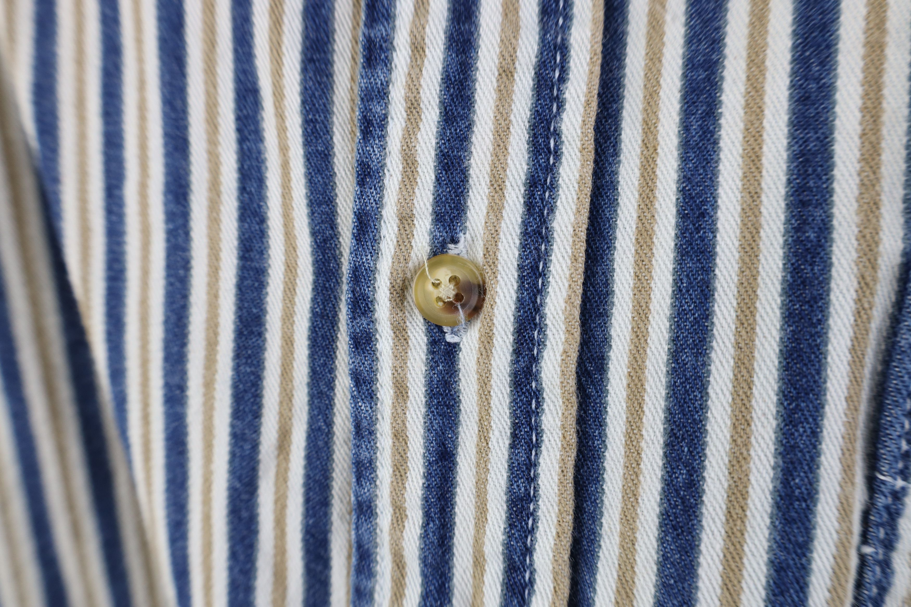 Vintage Vintage 90s Streetwear Denim Collared Button Down Shirt Size US XL / EU 56 / 4 - 4 Thumbnail