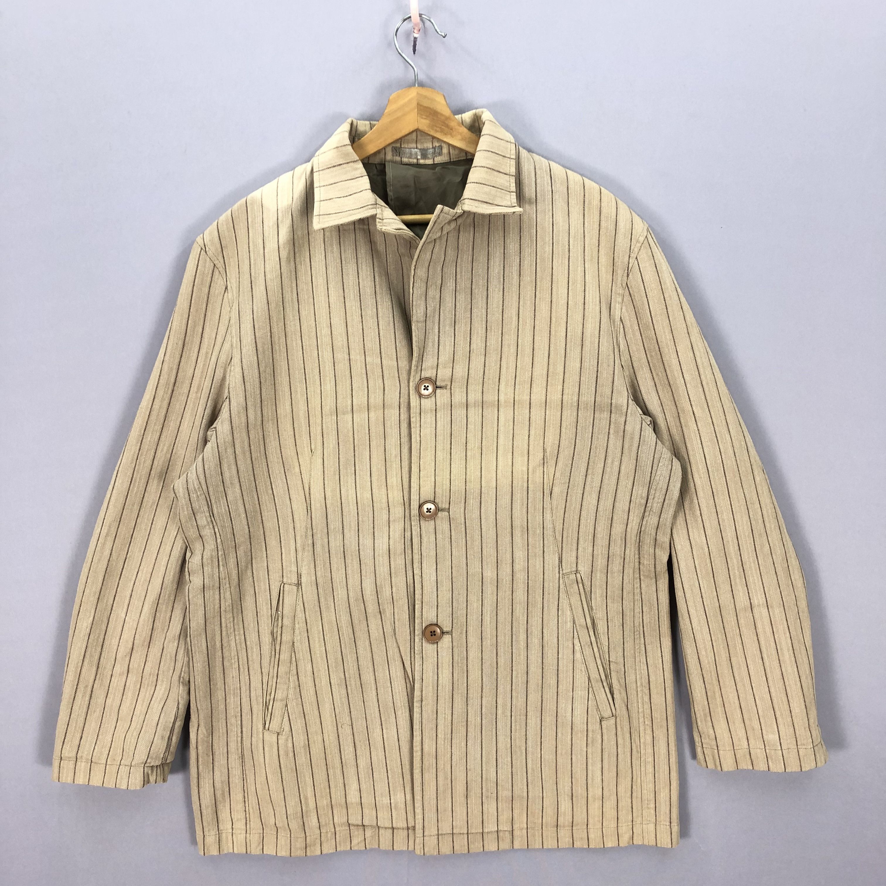 Japanese Brand × Vintage Vintage MFE Hickory Chore Jacket Jacket | BS63209. Size US L / EU 52-54 / 3 - 2 Thumbnail