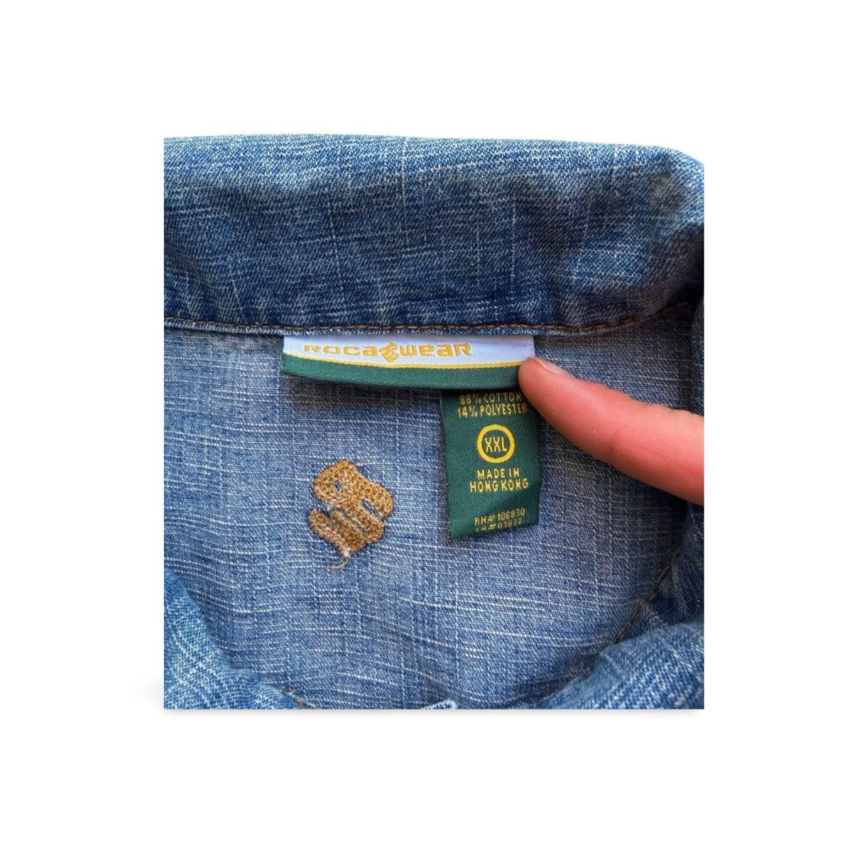 Vintage Vintage Rocawear Embroidered Baggy Denim Jacket Size US XXL / EU 58 / 5 - 7 Thumbnail