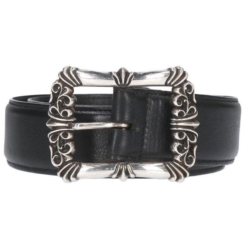 Chrome Hearts 32inch Chrome Hearts Classic Filigree Buckle Leather Belt Size ONE SIZE - 1 Thumbnail