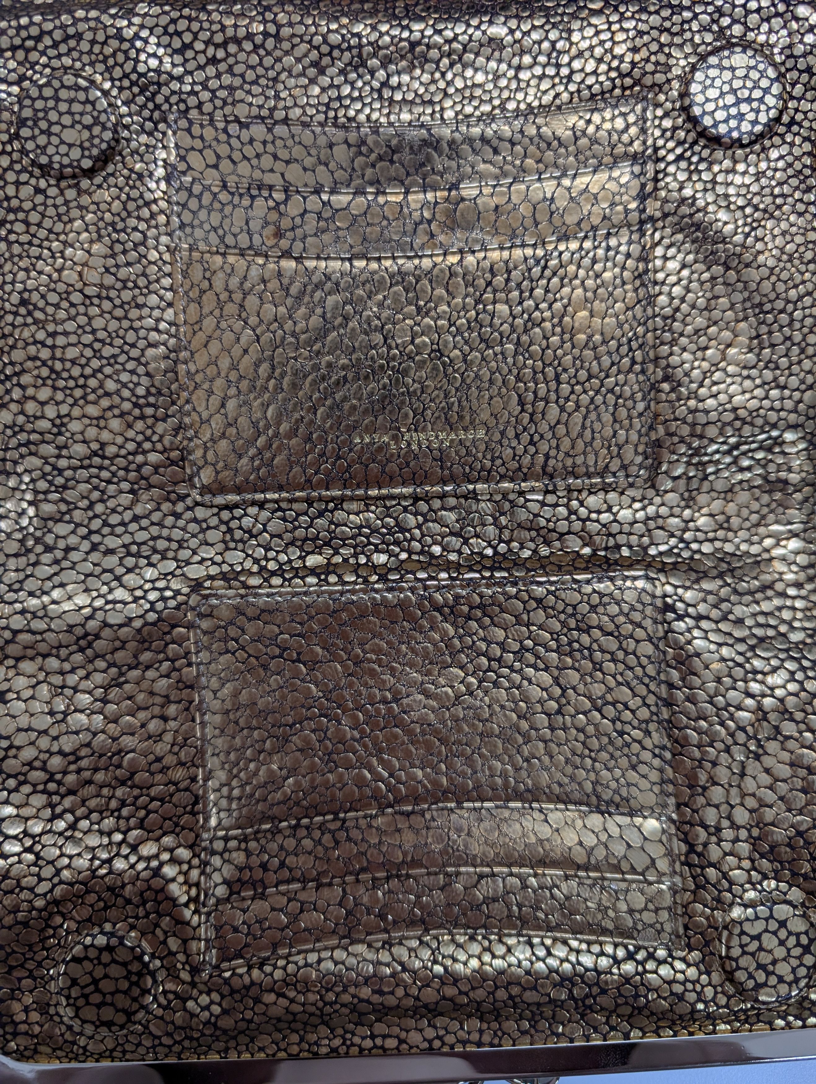 Anya Hindmarch Anya Hindmarch Gold Shiny Clutch Size ONE SIZE - 8 Thumbnail