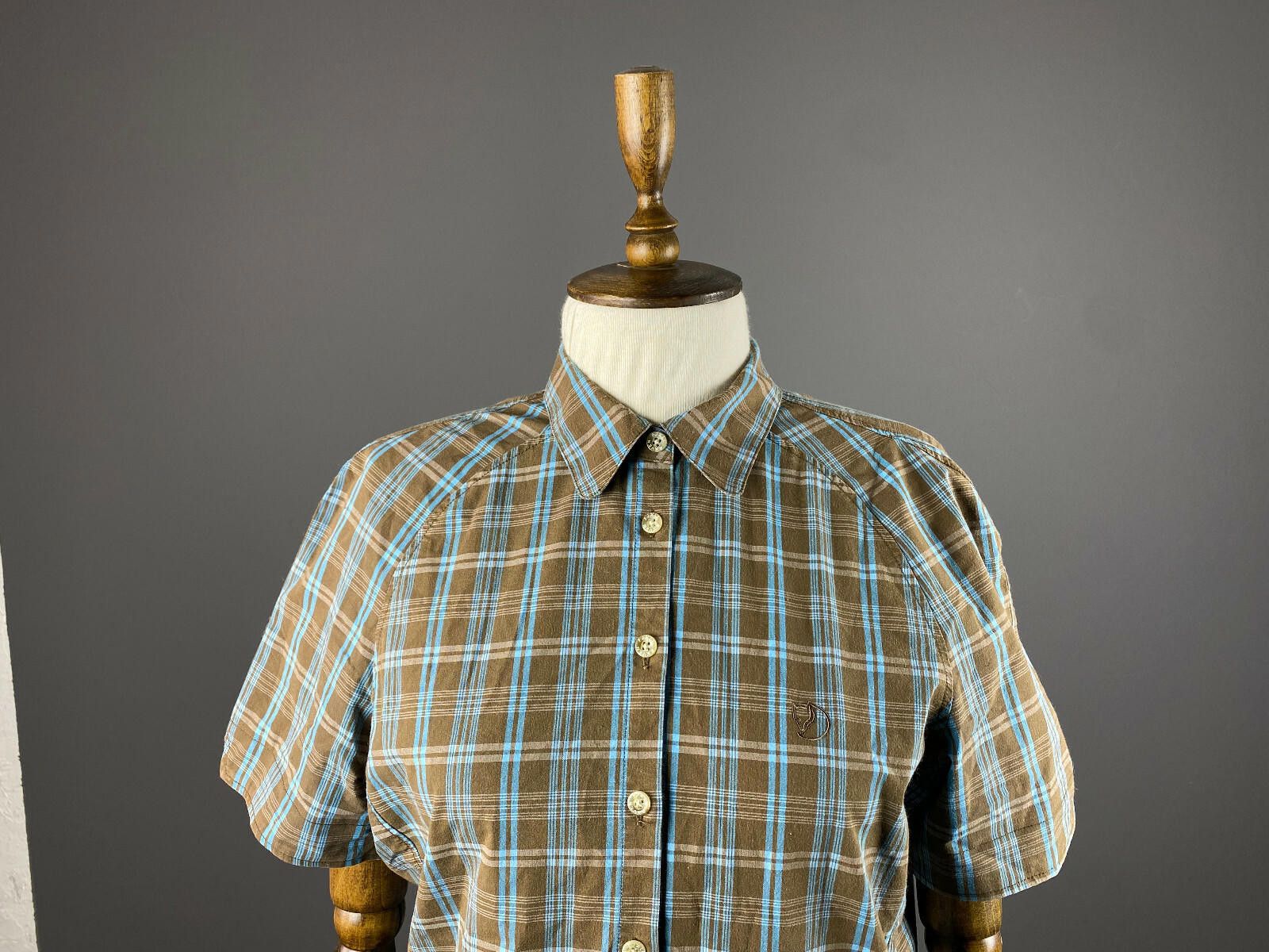 Fjallraven Ladies Fjall Raven Multicolor Check Button Up Shirt Size L Size L / US 10 / IT 46 - 2 Thumbnail