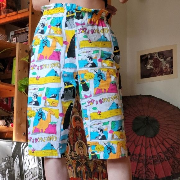 Vintage Vintage Brobell Egyptian Cairo cartoon capri pants Size 32" / US 10 / IT 46 - 1 Thumbnail