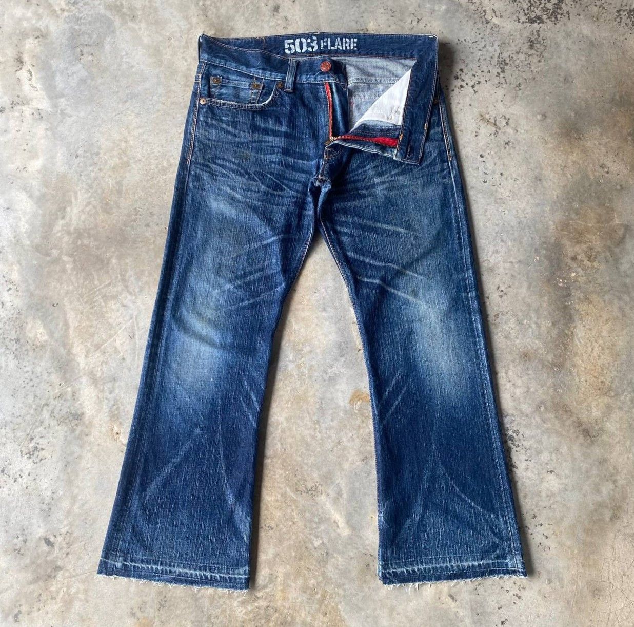 Edwin VINTAGE EDWIN LOT503 BLUETRIP FLARE DENIM FRAYED RELEASE HEM Size US 32 / EU 48 - 5 Thumbnail
