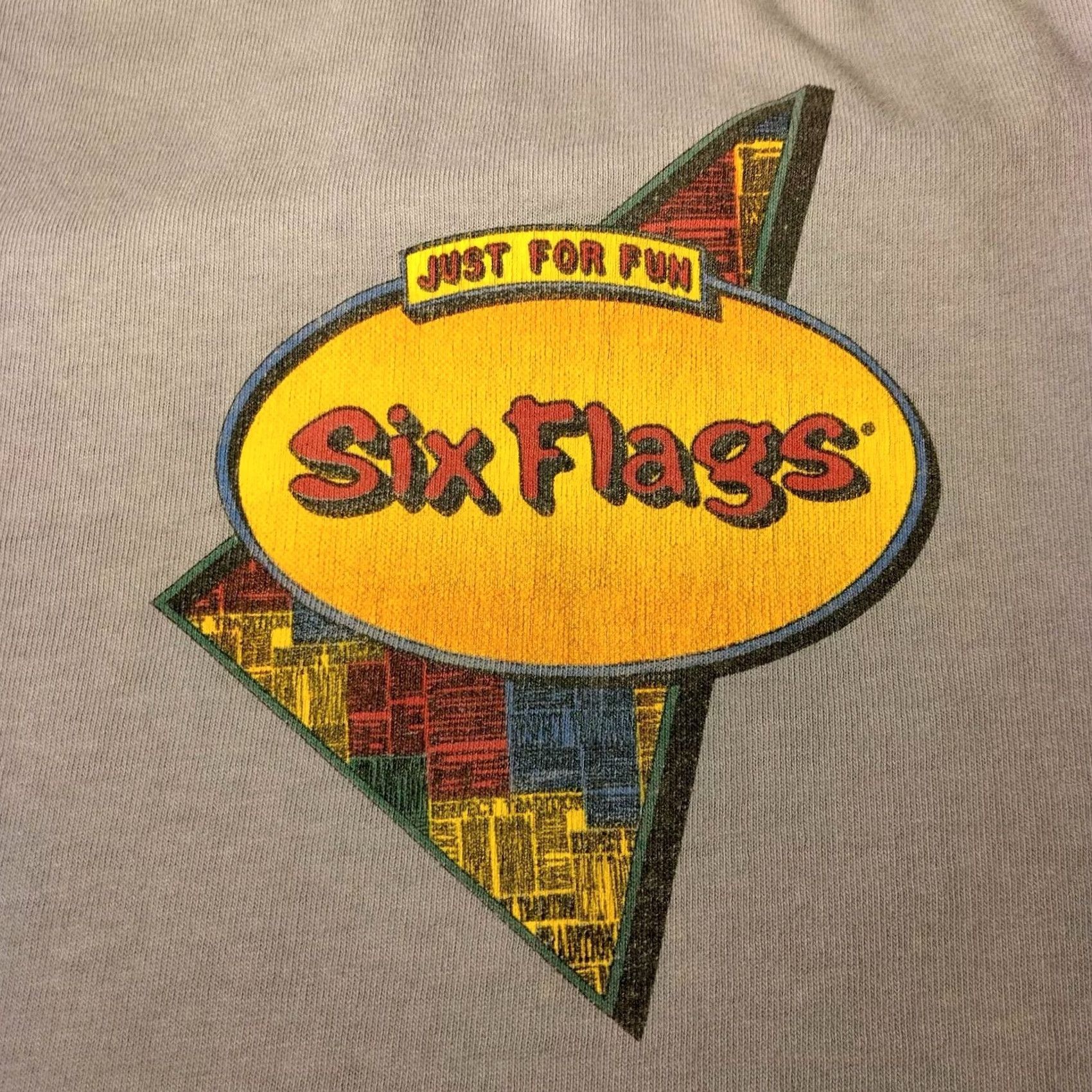 Vintage VINTAGE Six Flags Shirt S/M Blue Cotton Short Sleeve Crew Neck Regular Men Six Flags T Shirt Size US S / EU 44-46 / 1 - 4 Thumbnail