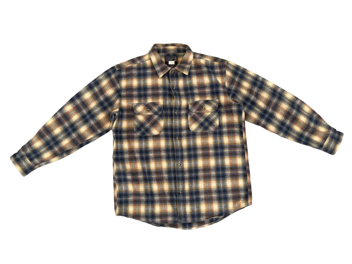 Edwin Vintage 90s Edwin Japan Double Pocket Thick Flannel Shirt Size US L / EU 52-54 / 3 - 1 Thumbnail