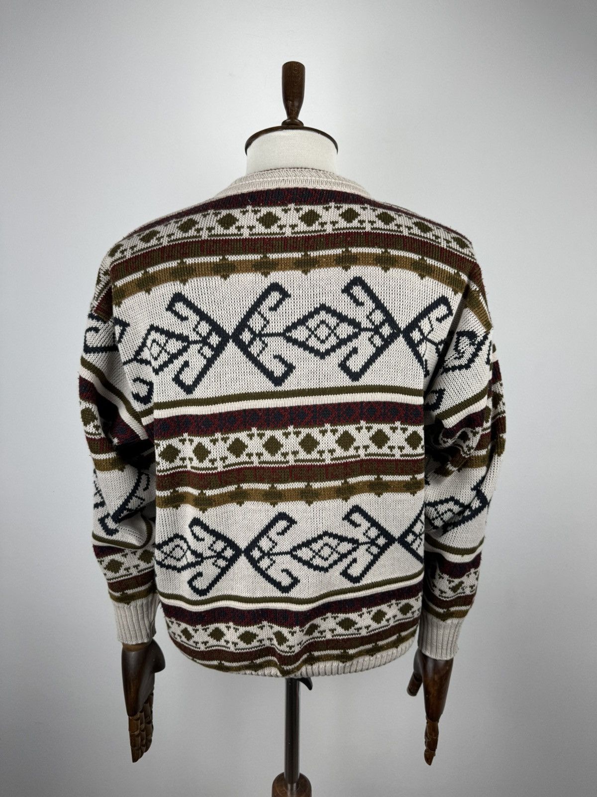 Japanese Brand × Vintage Vintage Evolution Acrylic Retro 90’ Sweater Abstract Jumper Size US M / EU 48-50 / 2 - 5 Thumbnail