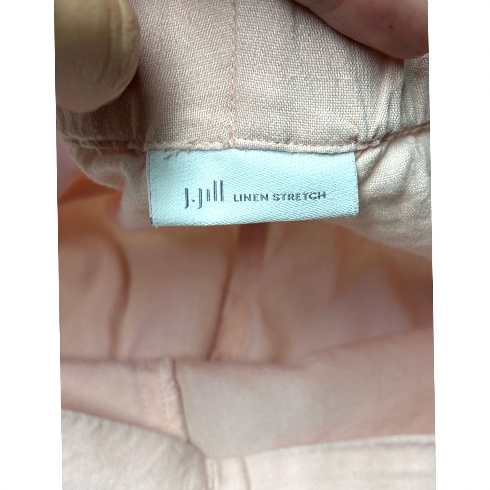J. Jill J. Jill Linen Stretch Pink Straight Leg Elastic Waist Pants Womens Regular M Inseam 24 Spring Summer Cit Shirt? Size 32" / US 10 / IT 46 - 4 Thumbnail