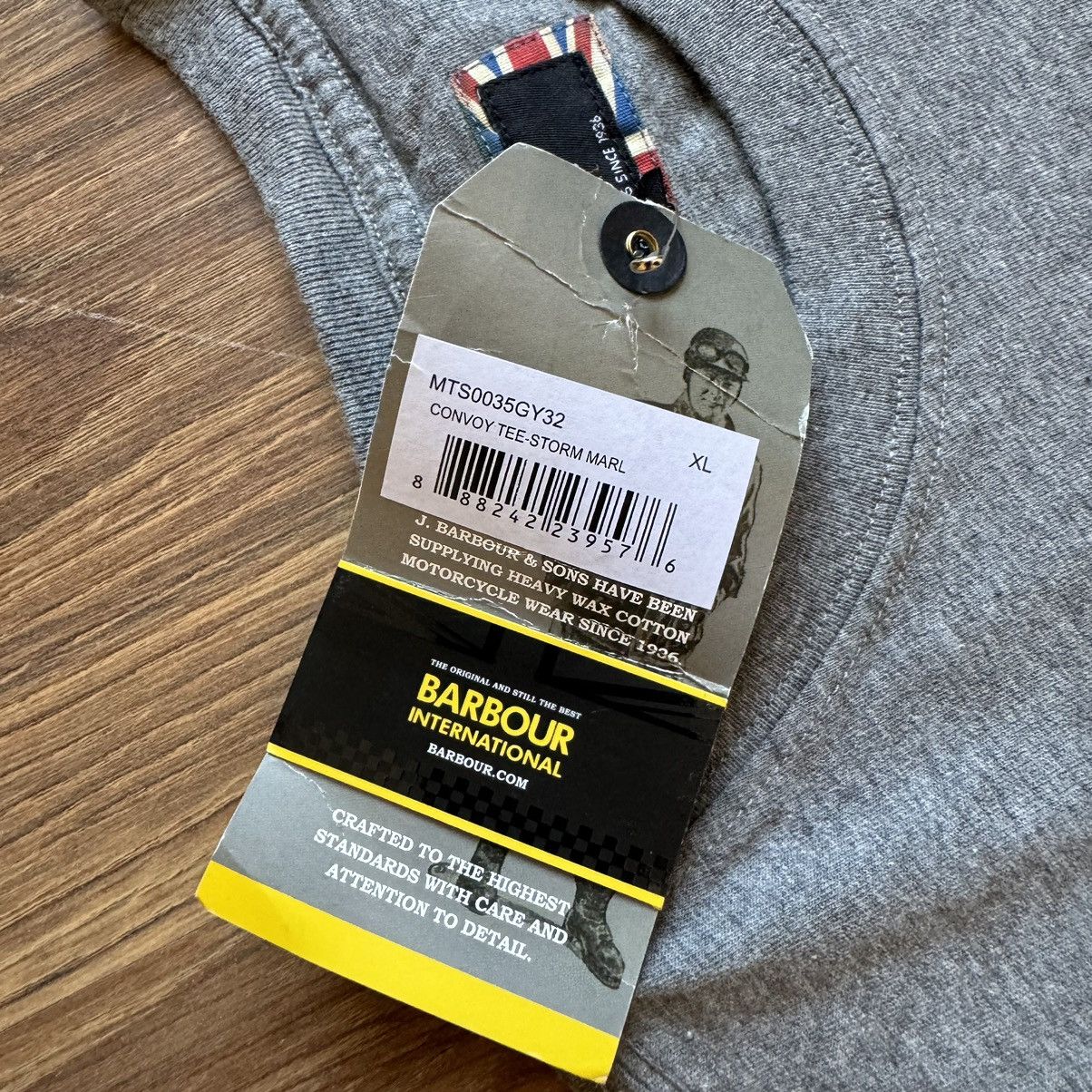 Barbour NWT Barbour International Motorcycling T Shirt Men’s XL Grey Size US XL / EU 56 / 4 - 5 Thumbnail