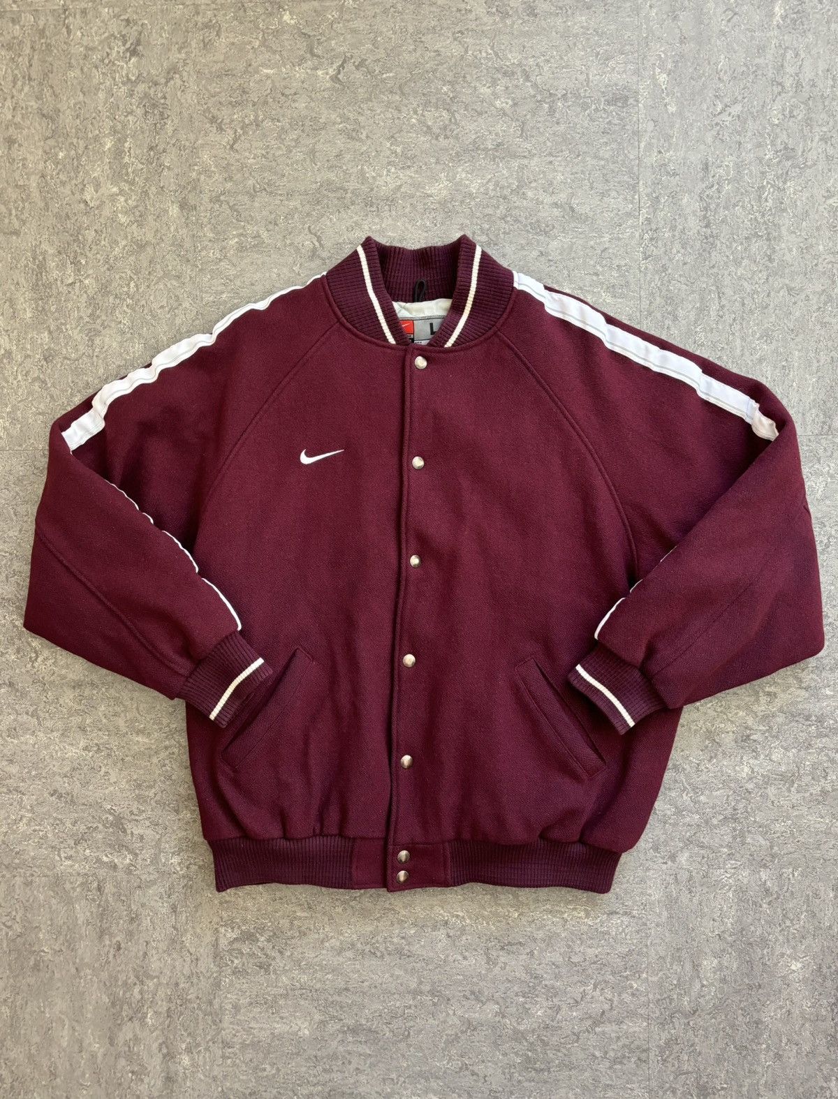 image of Nike Varsity Jacket in Maroon, Men's (Size Large)