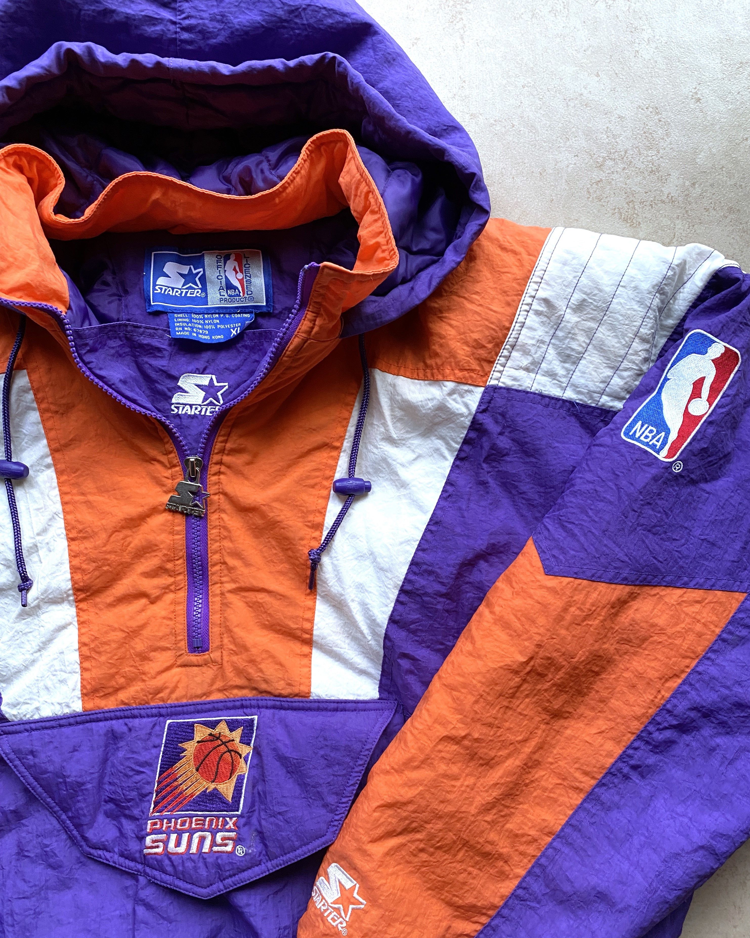 Starter Phoenix Suns 90s STARTER puffer Pullover purple vintage Size US XL / EU 56 / 4 - 7 Thumbnail